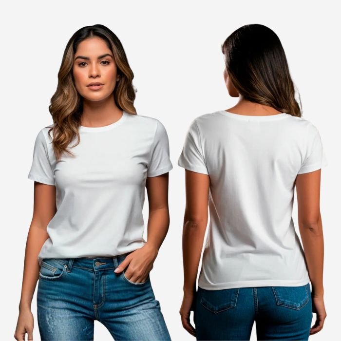 Camiseta basica lisa premium feminina nuvvo