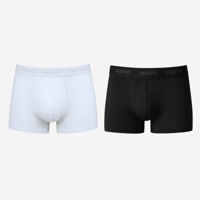 Cuecas Boxers Nuvvo Branco e Preto